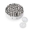 BKXHQMEDF Black And White Cow Print Printed Travel Contact Lens Case,Portable Contact Lens Container Soak Storage Kit With Mirror for Travel Office Daily view 1