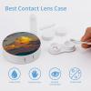 BKXHQMEDF Orange Sky Printed Travel Contact Lens Case,Portable Contact Lens Container Soak Storage Kit With Mirror for Travel Office Daily view 3