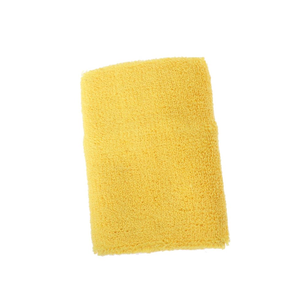 GLEAVI Cotton Athletic Wrist Sweatband High Elasticity Yellow Sports Sweat Wristband for Gym Training and Running