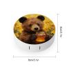 BKXHQMEDF Honey Bear Printed Travel Contact Lens Case,Portable Contact Lens Container Soak Storage Kit With Mirror for Travel Office Daily view 2