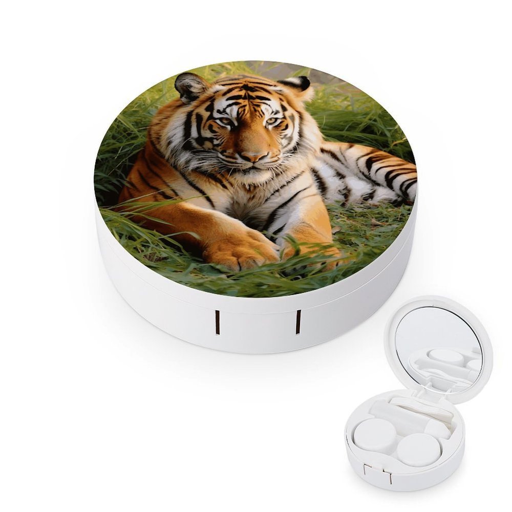 BKXHQMEDF Beast King Printed Travel Contact Lens Case,Portable Contact Lens Container Soak Storage Kit With Mirror for Travel Office Daily
