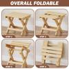 Wooden Shower Bench - Folding Shower Chair 11x8.7x10.2'' Folding Seat with Strong Load Capacity, Easy to Clean & Maintain Portable Wooden Bench for Indoor and Outdoor Use view 4