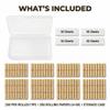 200 Pre-Rolled Tips & 200 Rolling Papers 1 1/4 Size (76x43mm) Kit - Unbleached Natural Rolling Combo in Crush-Proof Clear Storage Box - Perfect 1:1 Ratio, 4 Packs of 50 Sheets view 3