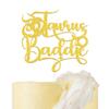 Taurus Baddie Cake Topper Taurus Birthday Party Decoration Big Taurus Energy Cake Decoration Gold Glitter view 1