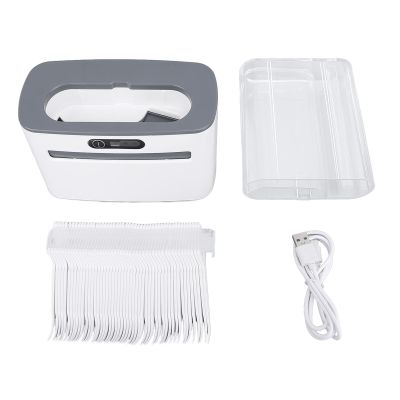Automatic Floss Pick Dispenser Touchless Infrared Sensing Electric Floss Holder with 100 Flossers for Home Restaurant Travel ABS Portable Design