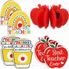 6 Sets Teacher Gift Card Holders Thank You Teacher Card Holder Money and Gift Cards Sleeves with 5 Slots for Teachers Appreciation Week End of Year Preschool Kindergarten Graduation Gifts view 1