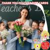6 Sets Teacher Gift Card Holders Thank You Teacher Card Holder Money and Gift Cards Sleeves with 5 Slots for Teachers Appreciation Week End of Year Preschool Kindergarten Graduation Gifts view 4