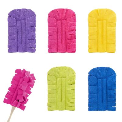 5 Pieces Reusable Fleece Duster with Handle, 2026 Upgrade 360 Washable Heavy Duty Duster Pads, Reusable Dusting Refills, Multi Surface Cleaning Pads Tools for Home, Window, Car, Furniture (5)