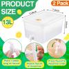 155 Pcs Lemonade Stand Supplies include 2 Pack 3.4 Gallon Drink Dispenser with Spigot,50 Sets 12oz Lemonade Disposable Cup with Lids Straws and Lemonade Banners, Blackboard view 2