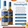 Jimoco Barista Set Torani Sugar Free Vanilla & Caramel Classic Syrups (25.4 oz Each) with 2 Jimoco Syrup Pumps, Reusable Cups, Straws & Stirrers Coffee, Italian Soda & Cocktail Flavoring Kit view 2