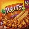 Beef Taquitos , Are each filled with savory shredded and zesty green chiles, all wrapped up in a freshly baked corn tortilla to deliver the perfect crunch every time. Authentically seasoned shredded beef and zesty green chile Frozen , 60 ct. 60 oz. ( view 1