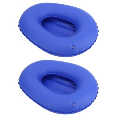 Inflatable Bedpan, 2Pcs Portable Air Bedpan Potty Bedside Toilet Nursing Urinals Anti Bedsore Toilet Urinal for Elderly Bedridden