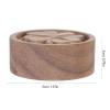 Abaodam Wooden Aromatherapy Diffuser Round Walnut Wood Aroma Diffuser Stand for Home Indoor Essential Oil Diffusing Adornment view 2