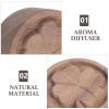 Abaodam Wooden Aromatherapy Diffuser Round Walnut Wood Aroma Diffuser Stand for Home Indoor Essential Oil Diffusing Adornment view 4