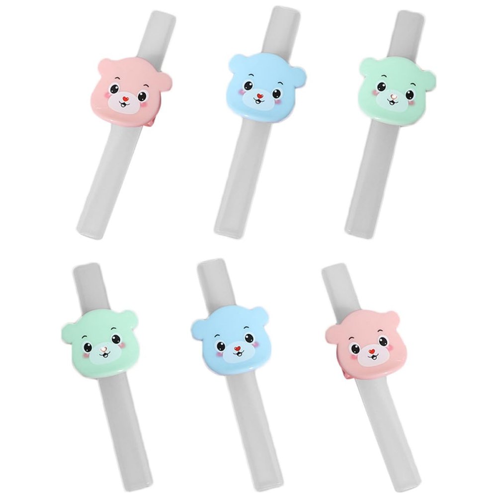 Anneome Reusable Silicone Straws with Clips 6pcs Set for Babies Elderly and Post-surgery Care Portable Drinking Straws with Storage Case for Feeding and Drinking