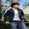 Barabas Men's Solid Color Embroidered Shiny Bomber Jacket 5C01 Navy 2X-Large view 3