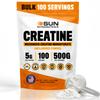 Micronized Creatine Monohydrate Powder 500g (1.1lbs,100 Servings) Bulk Creatine Powder Supplements, 5g per serv, Unflavored, Third Party Tested, Supports Muscle Strength for Men & Women view 1