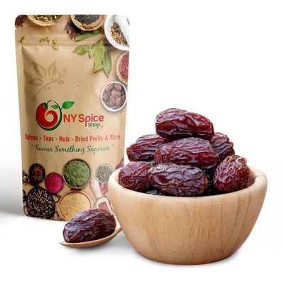 NY Spice Shop Medjool Dates - 2 Pound California Natural Delight Medjool Pitted Fresh Dates Bulk - Sweet Candied Large & Plump Chewy Texture Caramel Flavored Medjool Dates