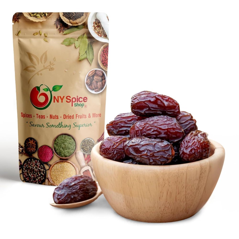 NY Spice Shop Medjool Dates - 2 Pound California Natural Delight Medjool Pitted Fresh Dates Bulk - Sweet Candied Large & Plump Chewy Texture Caramel Flavored Medjool Dates