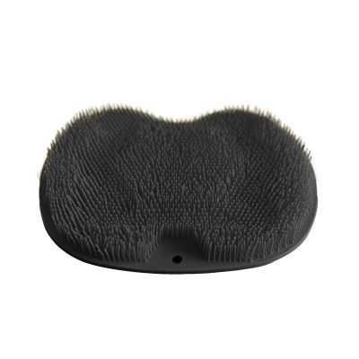 Bathroom Multifunctional Massage Foot Washing Brush Scrub Back with Suction Cup Shower Exfoliating Bath Sponge Pad(Gray)