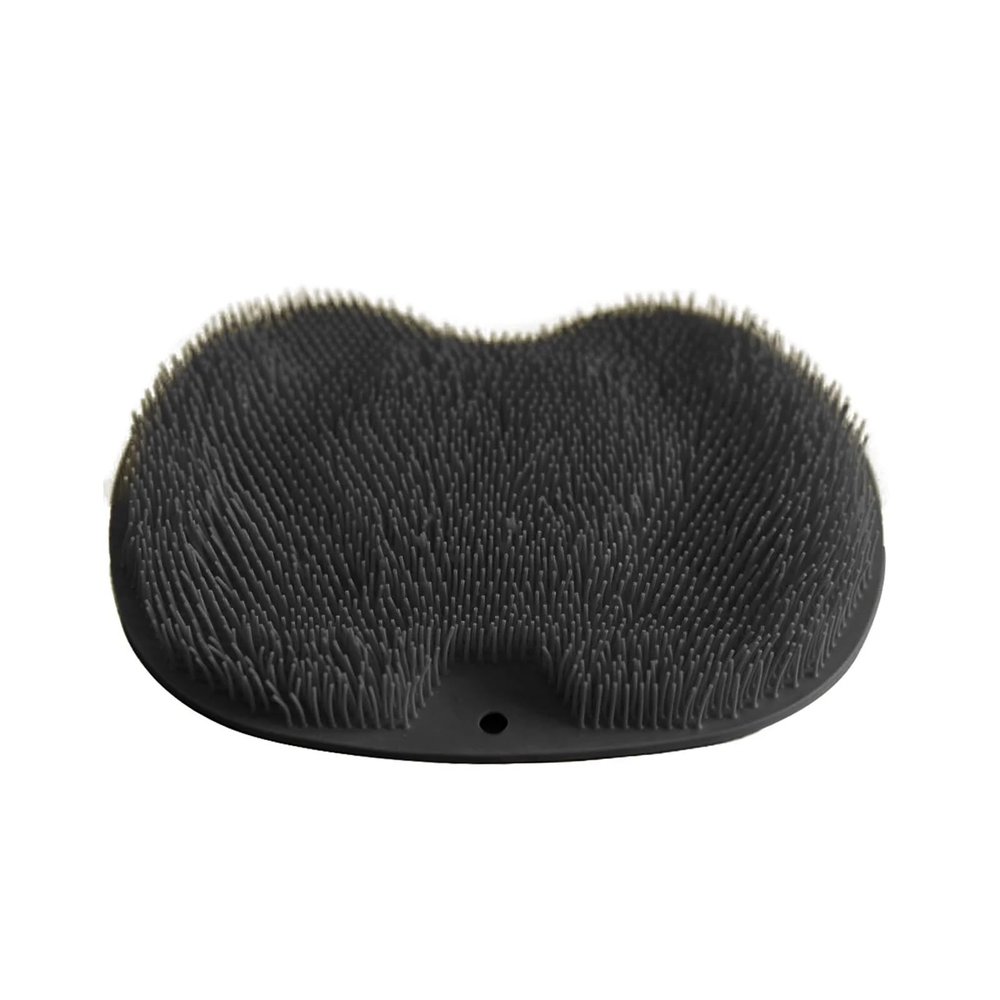 Bathroom Multifunctional Massage Foot Washing Brush Scrub Back with Suction Cup Shower Exfoliating Bath Sponge Pad(Gray)