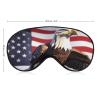 Bald Eagle with American Flag Sleep Mask Light Block-Out Eye Mask for Side Sleeper Pressure-Free Soft Night Blindfold with Adjustable Strap Breathable Sleep Eye Cover for Travel view 2