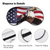 Bald Eagle with American Flag Sleep Mask Light Block-Out Eye Mask for Side Sleeper Pressure-Free Soft Night Blindfold with Adjustable Strap Breathable Sleep Eye Cover for Travel view 3