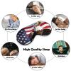 Bald Eagle with American Flag Sleep Mask Light Block-Out Eye Mask for Side Sleeper Pressure-Free Soft Night Blindfold with Adjustable Strap Breathable Sleep Eye Cover for Travel view 4