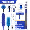 26FT Light Bulb Changer for High Ceilings with 5-20FT Heavy Duty Extension Pole,High Ceiling Fan Duster Extendable Reusable Cobweb,Feather,Window Cleaning Squeegee Kit for Home & House,Interior Roof view 2