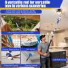 26FT Light Bulb Changer for High Ceilings with 5-20FT Heavy Duty Extension Pole,High Ceiling Fan Duster Extendable Reusable Cobweb,Feather,Window Cleaning Squeegee Kit for Home & House,Interior Roof view 3