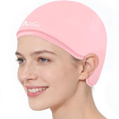 Atsuwell Large Cold Cap for Chemotherapy, Chemo Cooling Cap for Head Discomfort and Stress, Reusable Chemo Head Ice Pack for Women and Men, Pink