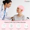 Atsuwell Large Cold Cap for Chemotherapy, Chemo Cooling Cap for Head Discomfort and Stress, Reusable Chemo Head Ice Pack for Women and Men, Pink view 2