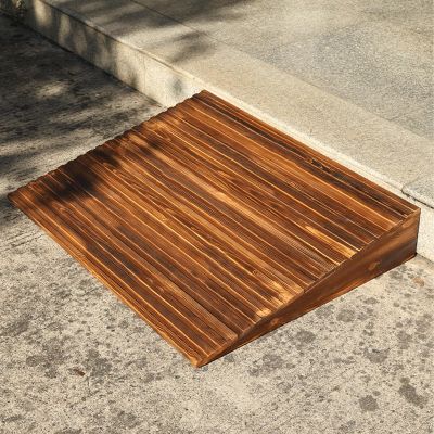 Sidewalk Ramp, Threshold Ramp, Multiple Reinforcements, High Load-Bearing Capacity, Suitable for Wheelchairs, Strollers and Trolleys(90 x 50 x 10 cm/35 x 20 x 4 in)