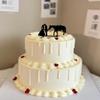 Wedding Cake Toppers Bride And Groom Farmer Southern Style Cake Decor Rustic Horse Wedding Cake Topper Black Silhouette view 4
