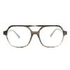 AOOLIA Oversized Aviator Reading Glasses for Women Men, Spring Hinge Cool Square Frame Blue Light Blocking Eyeglasses Reader (Grey, 3, x) view 1