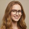 AOOLIA Oversized Aviator Reading Glasses for Women Men, Spring Hinge Cool Square Frame Blue Light Blocking Eyeglasses Reader (Grey, 3, x) view 4