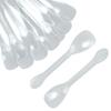 100 Pieces Plastic Caviar Spoons, Small Disposable Dessert Spoons for Sampling, Tasting, Ice Cream Cup, Party Supplies (100, Clear) view 1