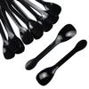 30 Pieces Plastic Caviar Spoons, Small Disposable Dessert Spoons for Sampling, Tasting, Ice Cream Cup, Party Supplies (30, Black) view 1