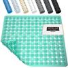 HITSLAM Shower Mat Anti Slip, Square Bath Mat for Tub Non Slip with Suction Cups and Drain Holes, 21x21 Inch Bathroom Shower Stall Floor Mat, Machine Washable, Soft on Feet, Green view 1