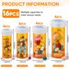 SenseYo 16 Pack Empty Plastic Medicine Pill Bottles Case Organizers with Child Resistant Cap 6/8/13/16 Dram Small and Large Prescription Medicine Containers Vials Dispenser Push Down and Turn view 2