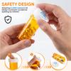 SenseYo 16 Pack Empty Plastic Medicine Pill Bottles Case Organizers with Child Resistant Cap 6/8/13/16 Dram Small and Large Prescription Medicine Containers Vials Dispenser Push Down and Turn view 4