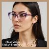 CLASAGA Progressive Multifocus Reading Glasses for Women Blue Light Blocking Spring Hinge Computer Multifocal Cat Eye Readers(4 Mix Color, 1.0, x) view 2