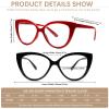 CLASAGA Progressive Multifocus Reading Glasses for Women Blue Light Blocking Spring Hinge Computer Multifocal Cat Eye Readers(4 Mix Color, 1.0, x) view 3