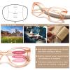 CLASAGA Progressive Multifocus Reading Glasses for Women Blue Light Blocking Spring Hinge Computer Multifocal Cat Eye Readers(4 Mix Color, 1.0, x) view 4