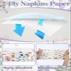 100pcs Spring Floral Paper Napkins Disposable - 6.5x 6.5 Soft Hand Towels for Guest Bathroom, Elegant Decorative Napkins for Birthday Wedding Spring Party Baby Shower (Small Floral) view 2