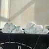113g 2pcs Druzy Moss Agate Cloud Shaped Slab Natural Crystal Wisp for Healing, Calm & Boho Home Decor view 1
