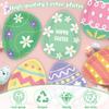 QZYL 50 Pcs Easter Egg Shaped Paper Plates, 5.43 X 7.48 Inch Spring Dessert Plates Easter Decorations, 6 Designs Egg Shape Tableware, Disposable Bunny Party Table Decor Supplies for Spring Dinnerware view 3