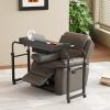 GiftGo Over Bed Table with Wheels, Recliner Table Bed Desk, Adjustable Height and Length Laptop Table with Storage Drawer Metal Leg for Bedroom Home Office Hospital (Black, 39.3" to 55.1") view 2