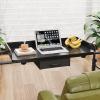 GiftGo Over Bed Table with Wheels, Recliner Table Bed Desk, Adjustable Height and Length Laptop Table with Storage Drawer Metal Leg for Bedroom Home Office Hospital (Black, 39.3" to 55.1") view 3