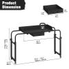 GiftGo Over Bed Table with Wheels, Recliner Table Bed Desk, Adjustable Height and Length Laptop Table with Storage Drawer Metal Leg for Bedroom Home Office Hospital (Black, 39.3" to 55.1") view 4